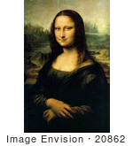#20862 Stock Photography of a Historical Painting of Mona Lisa by Leonardo Da Vinci by JVPD