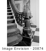 #20874 Stock Photography Of The Newell Post Of The Staircase At The Jason Downer House Milwaukee Wisconsin
