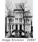 #20897 Stock Photograph of the 1 & 2 Logan Circle House, Washington DC by JVPD