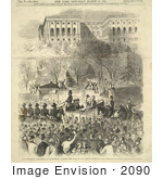 #2090 The Inaugural Procession At Washington Passing The Gate Of The C