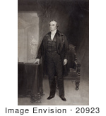 #20923 Stock Photography Of A Mezzotint Of Daniel Webster