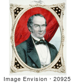 #20925 Stock Photography Of A Colored Lithograph Of Daniel Webster