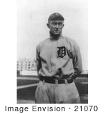 #21070 Stock Photography Of Tyrus Raymond Cobb In Full Uniform For The Detroit Tigers Baseball Team