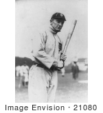 #21080 Stock Photography Of Tyrus Raymond Cobb Holding A Baseball Bat