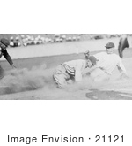 #21121 Stock Photography Of Joe Harris Sliding And Stealing Third Base During A Baseball Game