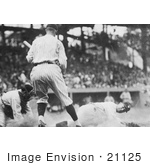 #21125 Stock Photography Of Goose Goslin Sliding For Home Plate During A Baseball Game