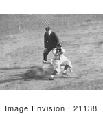 #21138 Stock Photography Of Max Carey Stealing Second Base During The 1925 World Series Baseball Game