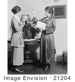 #21204 Stock Photography Of Alice Paul And Catherine Flanagan Giving An Oath In 1920