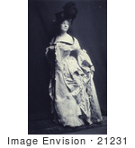 #21231 Stock Photography Of Actress Elsie Leslie In A Plumed Hat And Gorgeous Dress As Lydia Languish In The Rivals