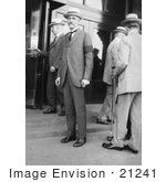 #21241 Stock Photography Of Gifford Pinchot Standing By Other Men Near A Doorway