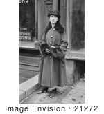 #21272 Stock Photography Of Margaret Sanger Founder Of The American Birth Control League Or Planned Parenthood Standing On A Sidewalk