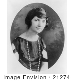 #21274 Stock Photography Of Margaret Sanger Founder Of The American Birth Control League/Planned Parenthood Wearing A Long Necklace