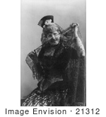 #21312 Stock Photography Of Lillian Russell Holding A Veil In Front Of Her Face