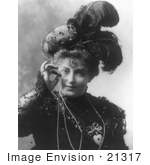 #21317 Stock Photography Of Lillian Russell Holding A Monacle Up To Her Eye 1898