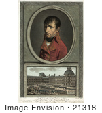 #21318 Stock Photography Of Napoleon Bonaparte Over A Scene Of Troop Review
