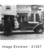 #21327 Stock Photography Of Gladys Louise Smith Known As Mary Pickford Standing On A Car