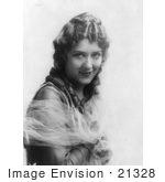 #21328 Stock Photography Of Gladys Louise Smith Known As Mary Pickford With Sheer Cloth Over Her Shoulders