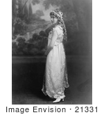 #21331 Stock Photography Of Gladys Louise Smith Known As Mary Pickford Standing Sideways In A Gown
