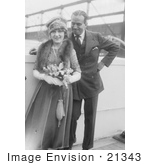#21343 Stock Photography Of Gladys Louise Smith Known As Mary Pickford Standing By Douglas Fairbanks