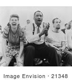 #21348 Stock Photography Of Paul Robeson And Jose Ferrer Watching A Baseball Game