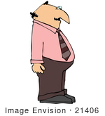 #21406 Businessman Wearing A Pink Shirt Clipart