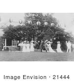 #21444 Stock Photography Of Alice Roosevelt Longworth And Royal Princesses At A Garden Party 1905