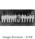 #2159 President And Mrs Coolidge Posing With Navy Officers