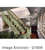 #21608 Stock Photography of the Staircase on the Konig Albert, North German Lloyd, Royal Mail Steamers by JVPD