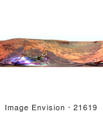 #21619 Stock Photography Of A False Color Of Cape Verde Cabo Frio And Duck Bay In Victoria Crater On Mars