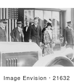 #21632 Stock Photography Of Charles Lindbergh And Anne Morrow Leaving Church