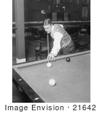 #21642 Stock Photography Of William Frederick Hoppe Playing Pool