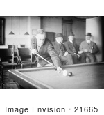 #21665 Stock Photography Of C Demarest Bending Over To Shoot Pool