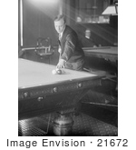 #21672 Stock Photography Of C Demarest Shooting Pool