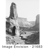#21683 Stock Photography Of Butte And Mesas In Canyon Del Muerte Arizona