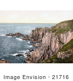 #21716 Historical Stock Photography Of Land’S End Of The Penwith Peninsula In Penzance Cornwall England