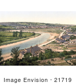 #21719 Historical Stock Photography Of The Town Of Wadebridge On The River Camel Cornwall England United Kingdom