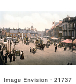 #21737 Historical Stock Photography Of The Center Of Carlisle Cumbria England Uk