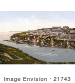 #21743 Historical Stock Photography Of A North East View From Port Isaac Cornwall England United Kingdom