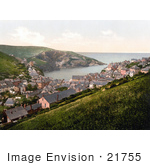 #21755 Historical Stock Photography Of A South West View From Port Isaac In Cornwall England Uk