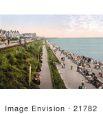 #21782 Historical Stock Photography Of People Strolling On The Promenade At Clacton-On-Sea Essex England
