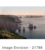 #21788 Historical Stock Photography Of Sark Les Autelets Channel Islands England