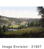 #21807 Historical Stock Photography Of Lydbrook And The River Severn Gloucestershire England