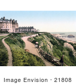 #21808 Historical Stock Photography of the Grand Hotel on the Leas in Folkestone, Kent, England by JVPD