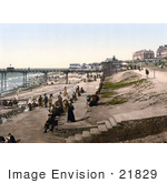 #21829 Historical Stock Photography Of People Enjoying The Nice Weather On The Coastal Promenade In Hunstanton Norfolk England