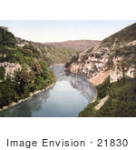 #21830 Historical Stock Photography Of The River Wye In Monsal Dale Water-Come-Jolly Derbyshire England