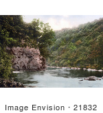 #21832 Historical Stock Photography Of Lovers Leap On The River Dart In Holne Chase Dartmoo Devon England
