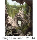 #21844 Historical Stock Photography Of Formations Of The Watermouth Cove Caves In Ilfracombe Devon England