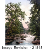#21848 Historical Stock Photography Of The River Eden Through Kirkby Stephen Stenkreth Lake District England