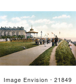 #21849 Historical Stock Photography Of Lee’S Promenade And The Bandstand In Folkestone Kent England