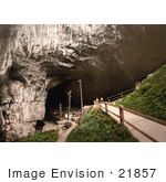 #21857 Historical Stock Photography Of The Entrance To Devil’S Arse Peak Tavern In Castleton Derbyshire England